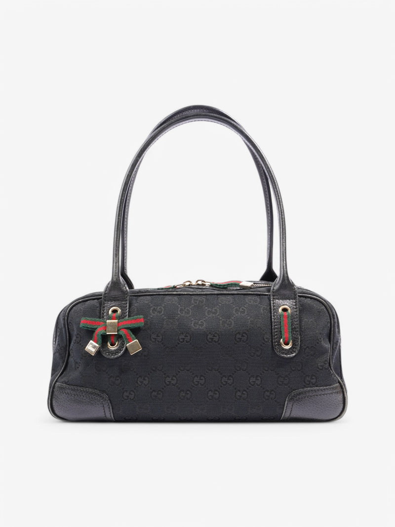 Gucci GG Shoulder Bag Black Canvas