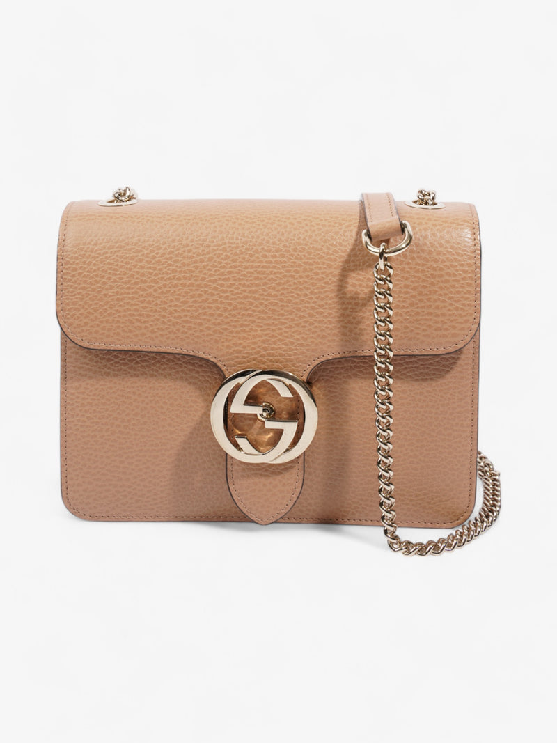Gucci Interlocking GG Chain Beige Leather