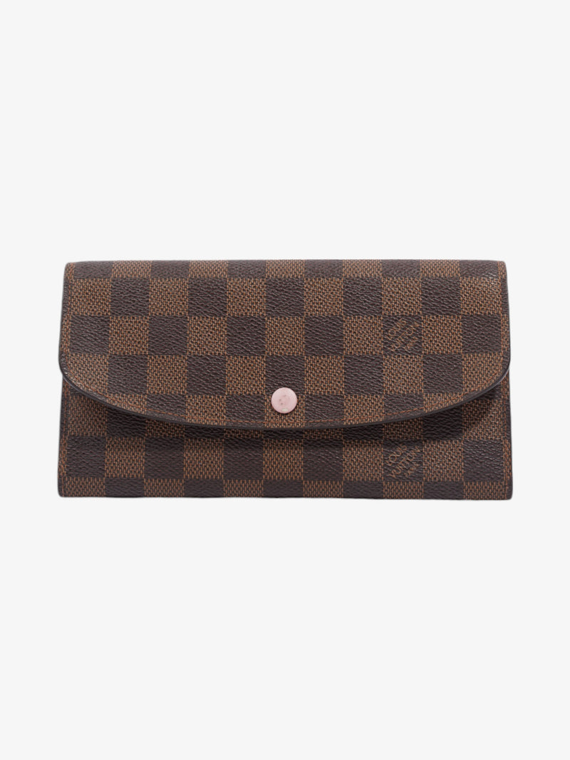 Louis Vuitton Emilie Damier Ebene / Rose Ballerine Coated Canvas