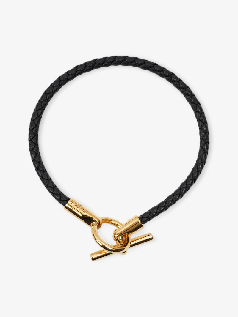 Hermes Glenan Bracelet Noir Gold Plated T3