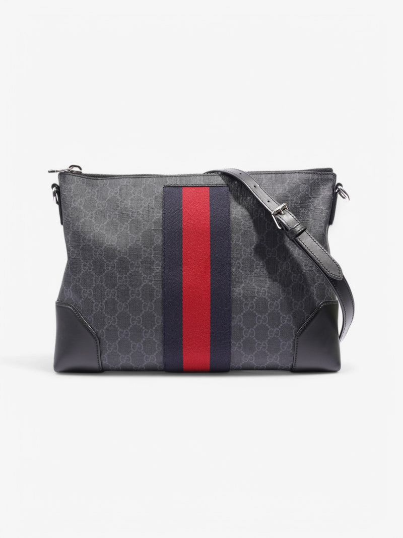 Gucci GG Supreme  Black / Navy / Red Coated Canvas