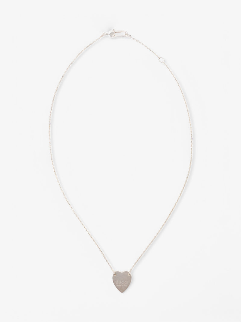 Gucci Heart Tag Necklace Silver Silver Sterling 48.3cm