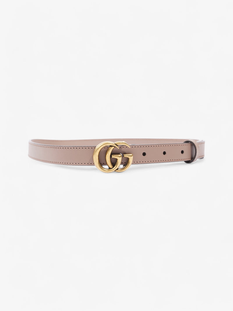 Gucci GG Marmont Thin Belt Dusty Rose / Gold Leather 70cm / 28