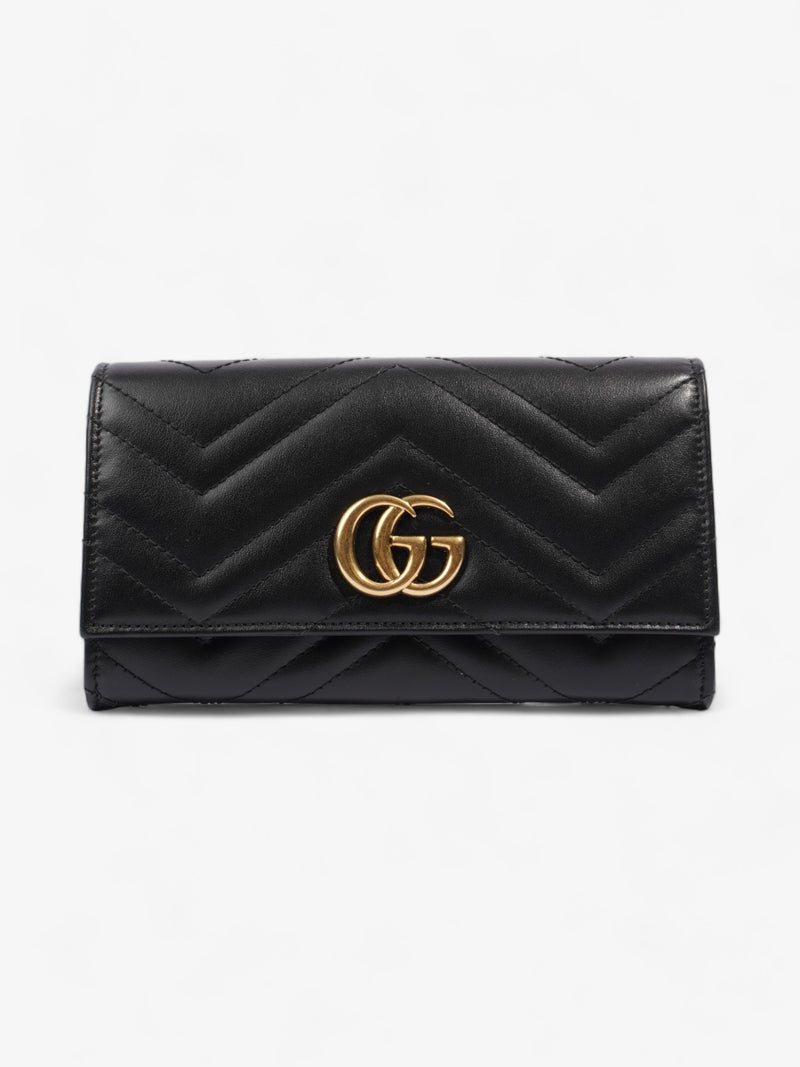 Gucci Gucci Marmont Continental Wallet Black Matelasse Leather