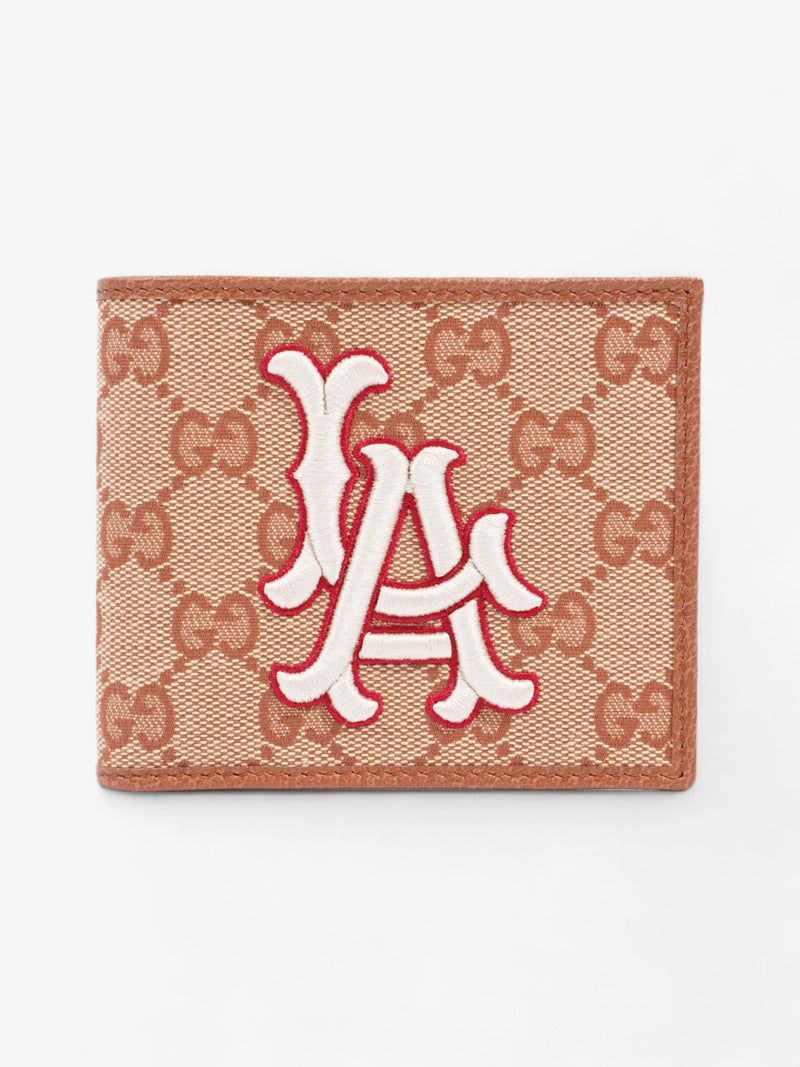 Gucci LA Dodgers Bi-Fold Wallet Beige / Brown Canvas