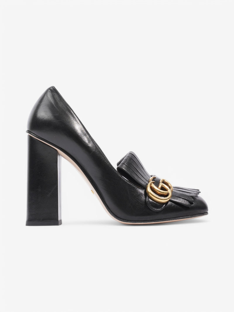 Gucci GG Marmont Heels 100 Black Leather EU 40 UK 7