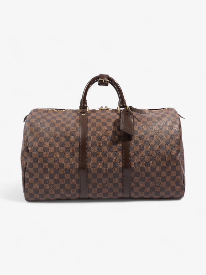 Louis Vuitton Keepall 50 Damier Ebene Coated Canvas