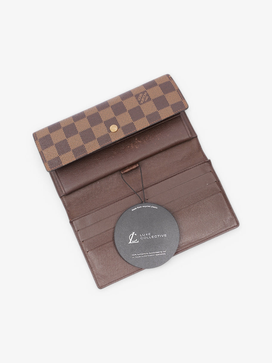 Louis Vuitton Portefeuille International Wallet Damier Ebene Coated Canvas Image 7