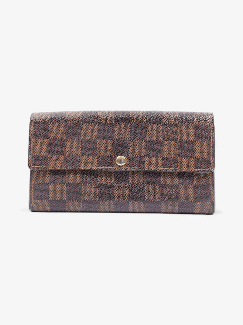  Louis Vuitton Portefeuille Sarah Wallet Damier Ebene Coated Canvas