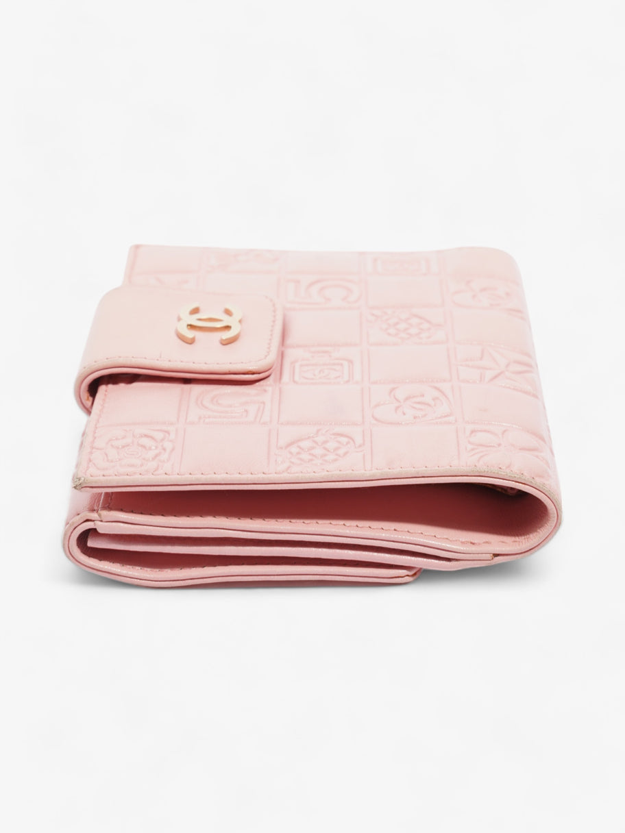 Chanel Choco Bar No.5 Bifold Wallet Pink Lambskin Leather Image 4