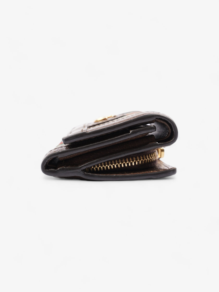 Gucci Ophidia GG French Flap Wallet GG Supreme / Red / Green Coated Canvas Image 2
