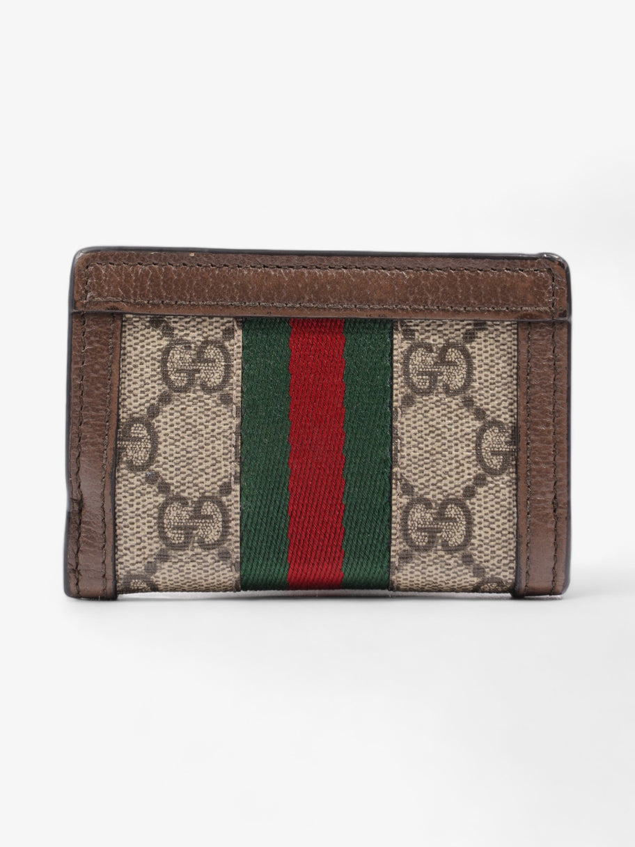 Gucci Ophidia GG French Flap Wallet GG Supreme / Red / Green Coated Canvas Image 3