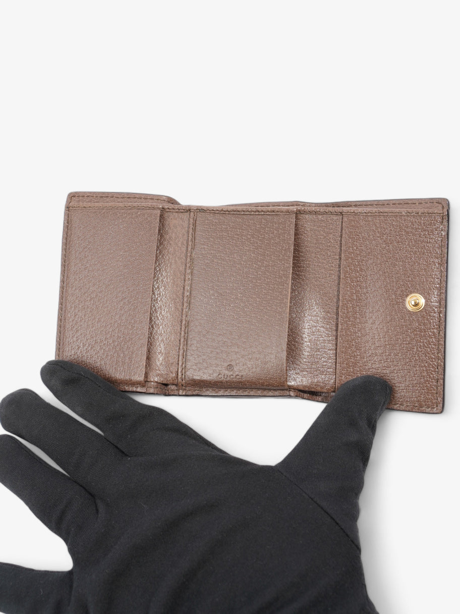 Gucci Ophidia GG French Flap Wallet GG Supreme / Red / Green Coated Canvas Image 5