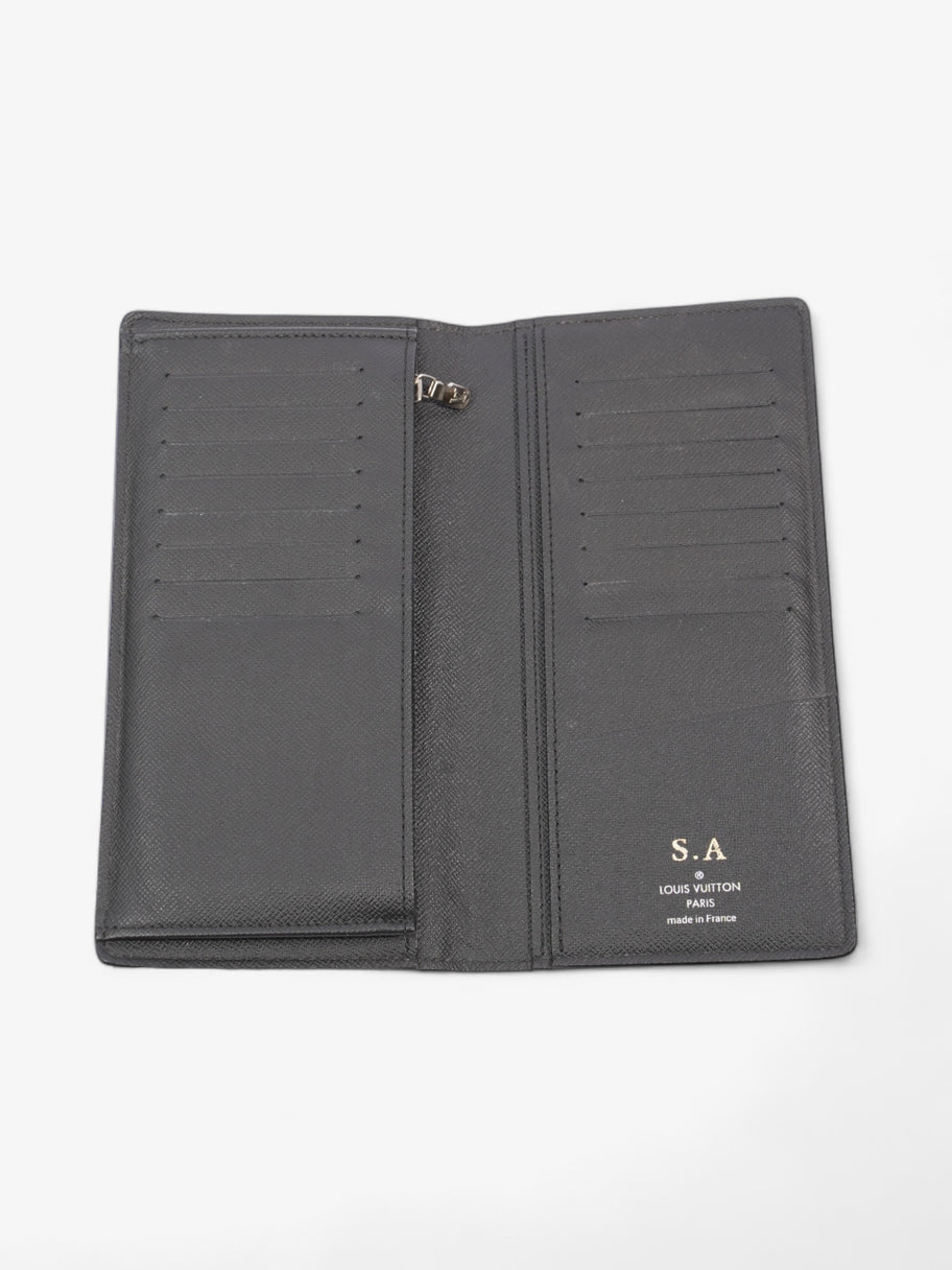 Louis Vuitton Taiga Portefeuille Brazza Long Wallet Black Leather Image 5
