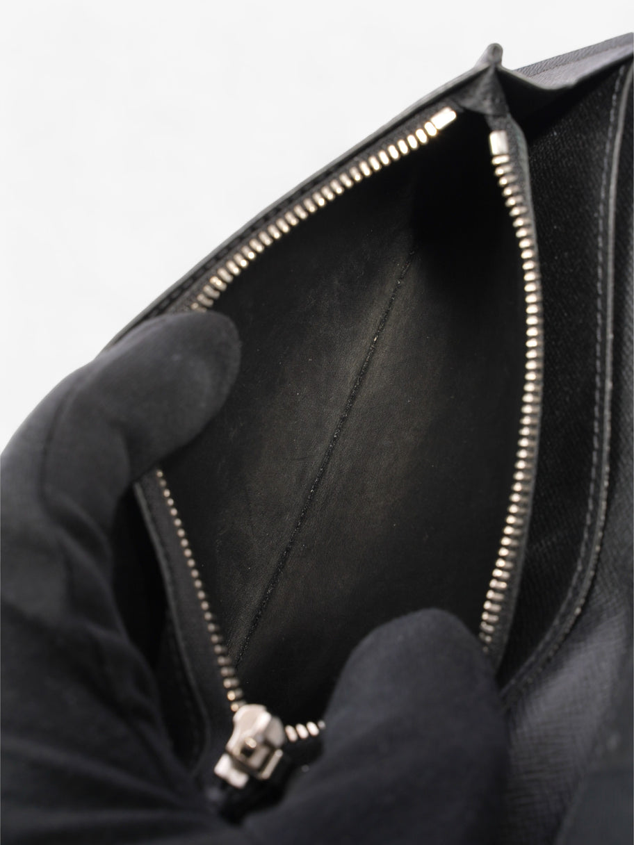 Louis Vuitton Taiga Portefeuille Brazza Long Wallet Black Leather Image 6