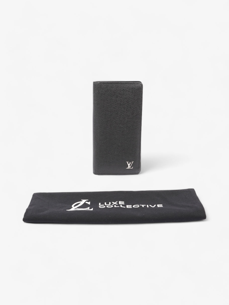 Louis Vuitton Taiga Portefeuille Brazza Long Wallet Black Leather Image 7