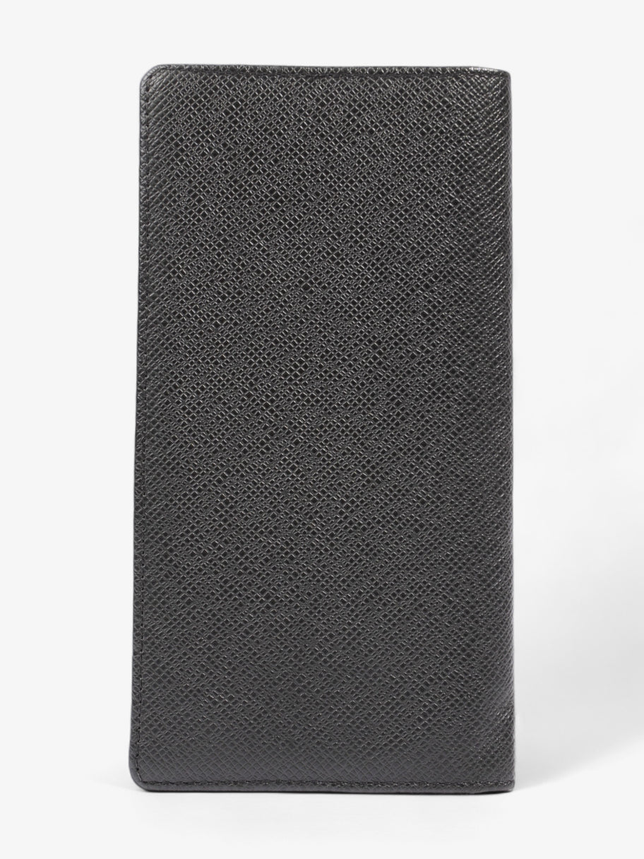 Louis Vuitton Long Bifold Wallet Black Leather Image 3