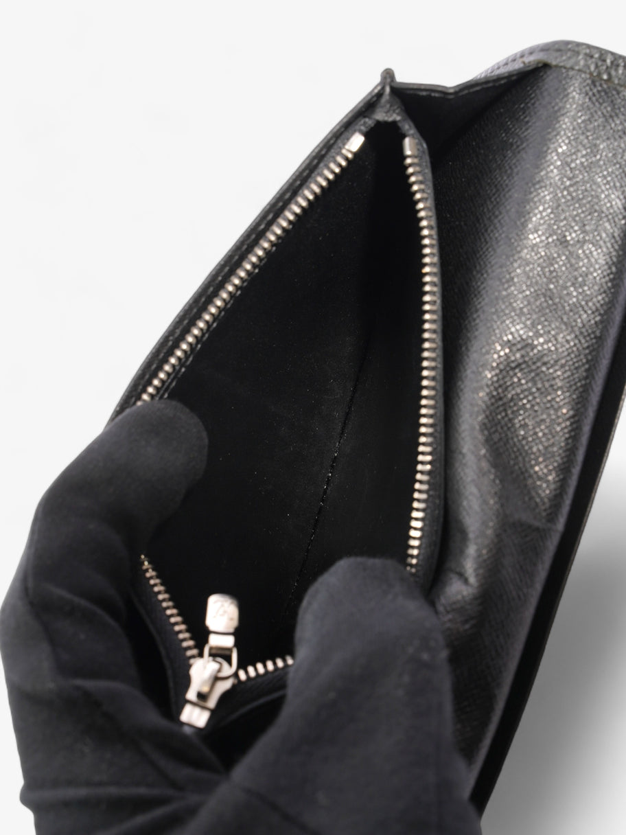 Louis Vuitton Long Bifold Wallet Black Leather Image 6