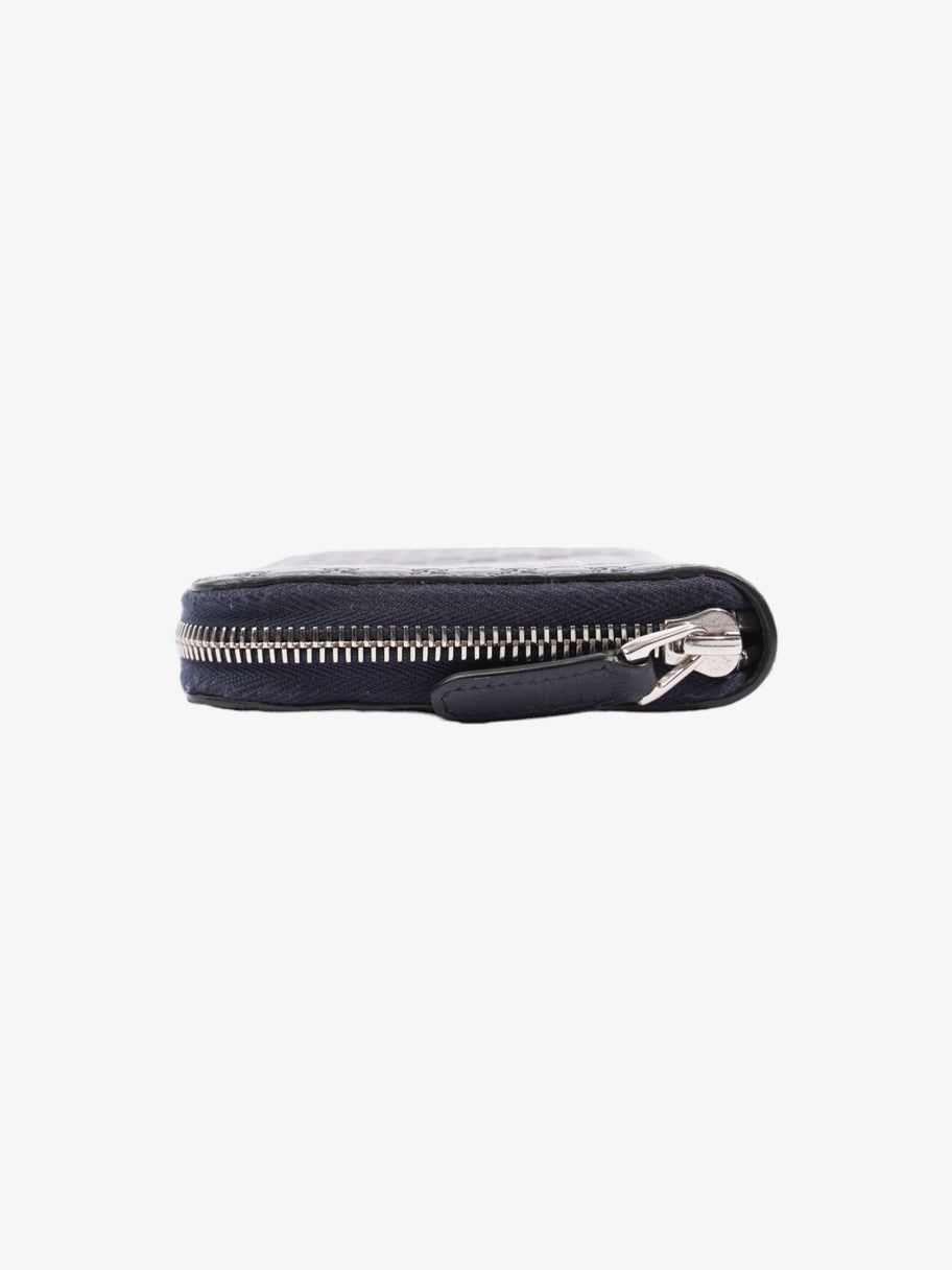 Gucci Microguccissima Zip Around Wallet Navy Blue GG Leather Image 4