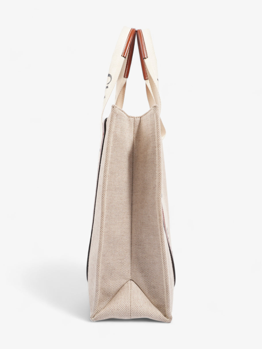Woody Tote Beige Cotton Large Image 3