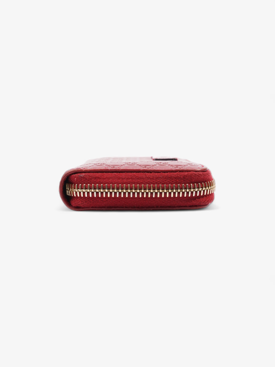 Gucci Micro Guccissima Compact Wallet Red Leather Image 2