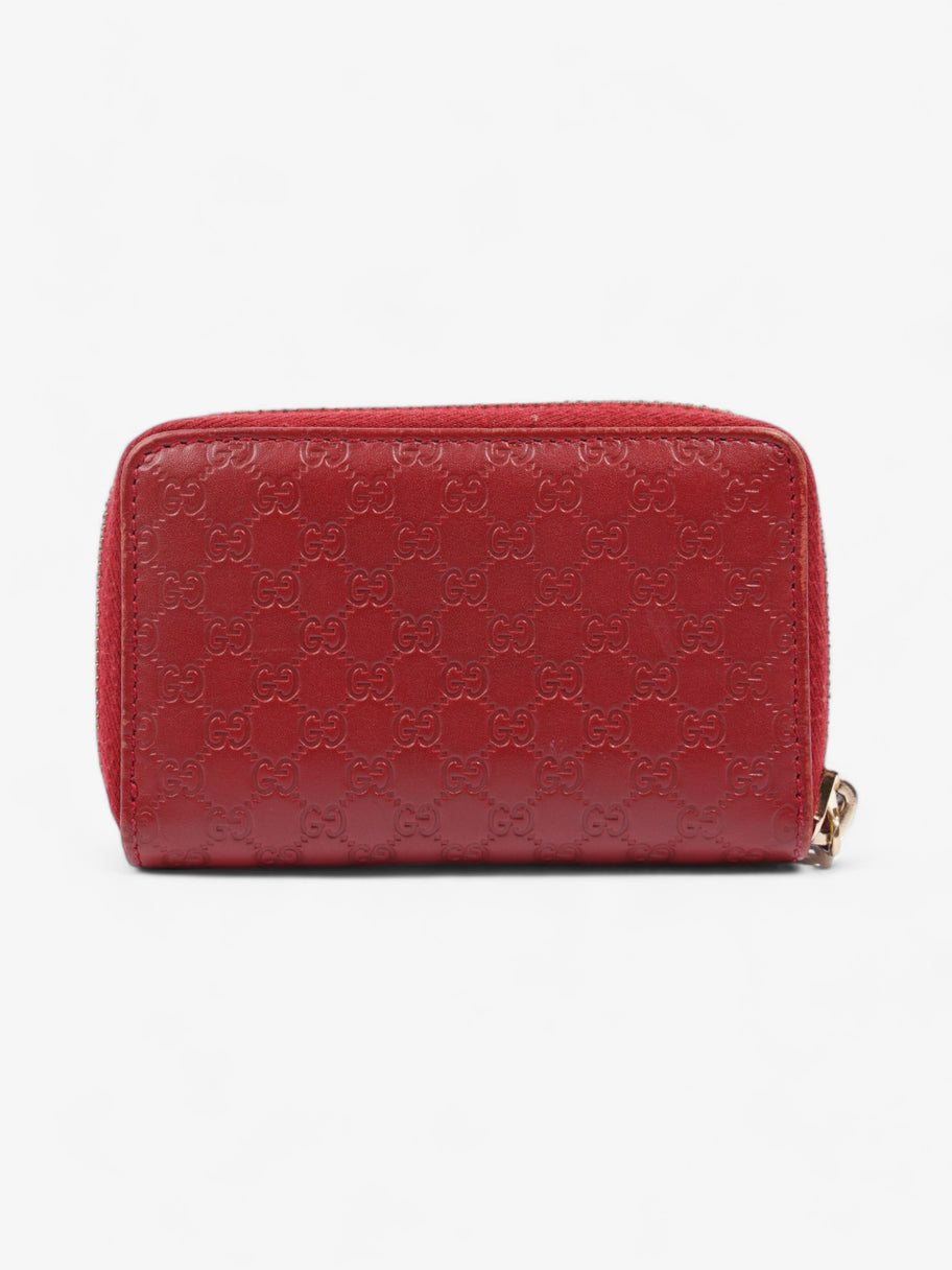 Gucci Micro Guccissima Compact Wallet Red Leather Image 3
