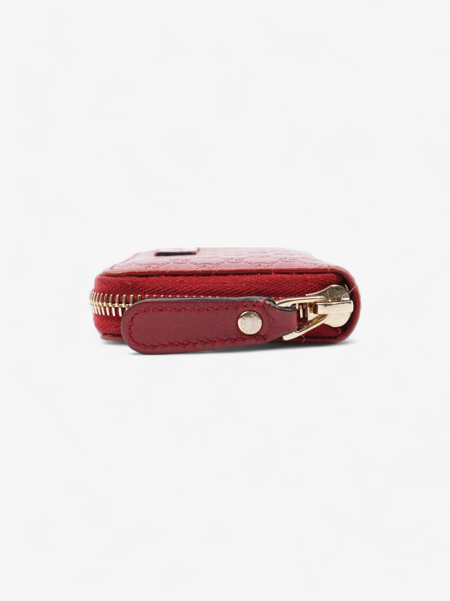 Gucci Micro Guccissima Compact Wallet Red Leather Image 4