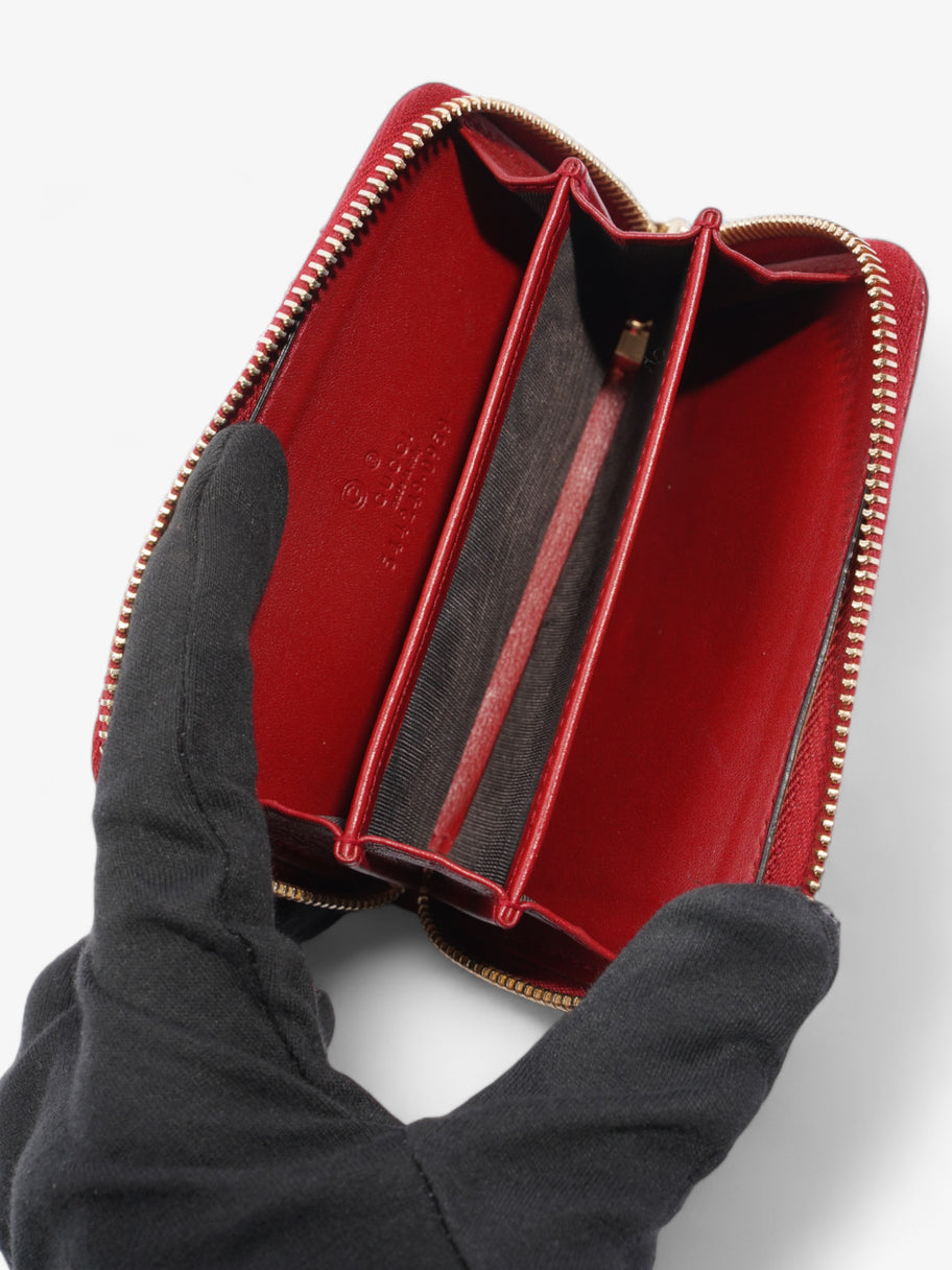 Gucci Micro Guccissima Compact Wallet Red Leather Image 5