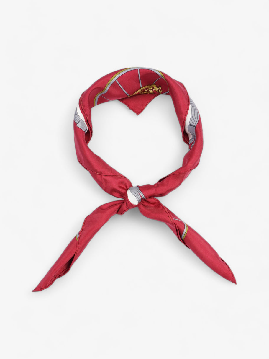 Hermes Carré 90 Springs Scarf  Red / White / Gold Silk 90 Image 2
