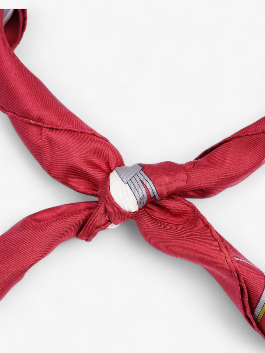 Hermes Carré 90 Springs Scarf  Red / White / Gold Silk 90 Image 3