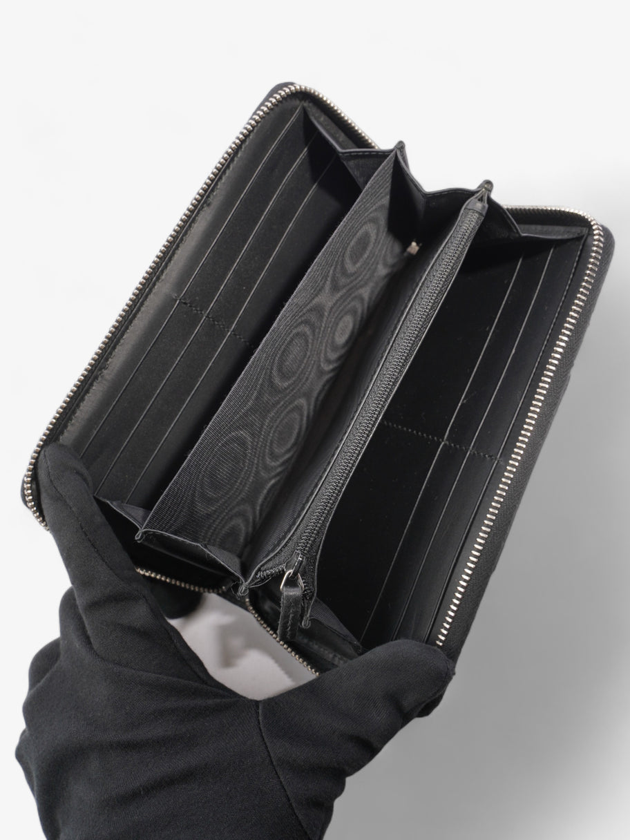 Gucci Zip Around GG Wallet Beige And Ebony GG Supreme / Black Coated Canvas Image 5