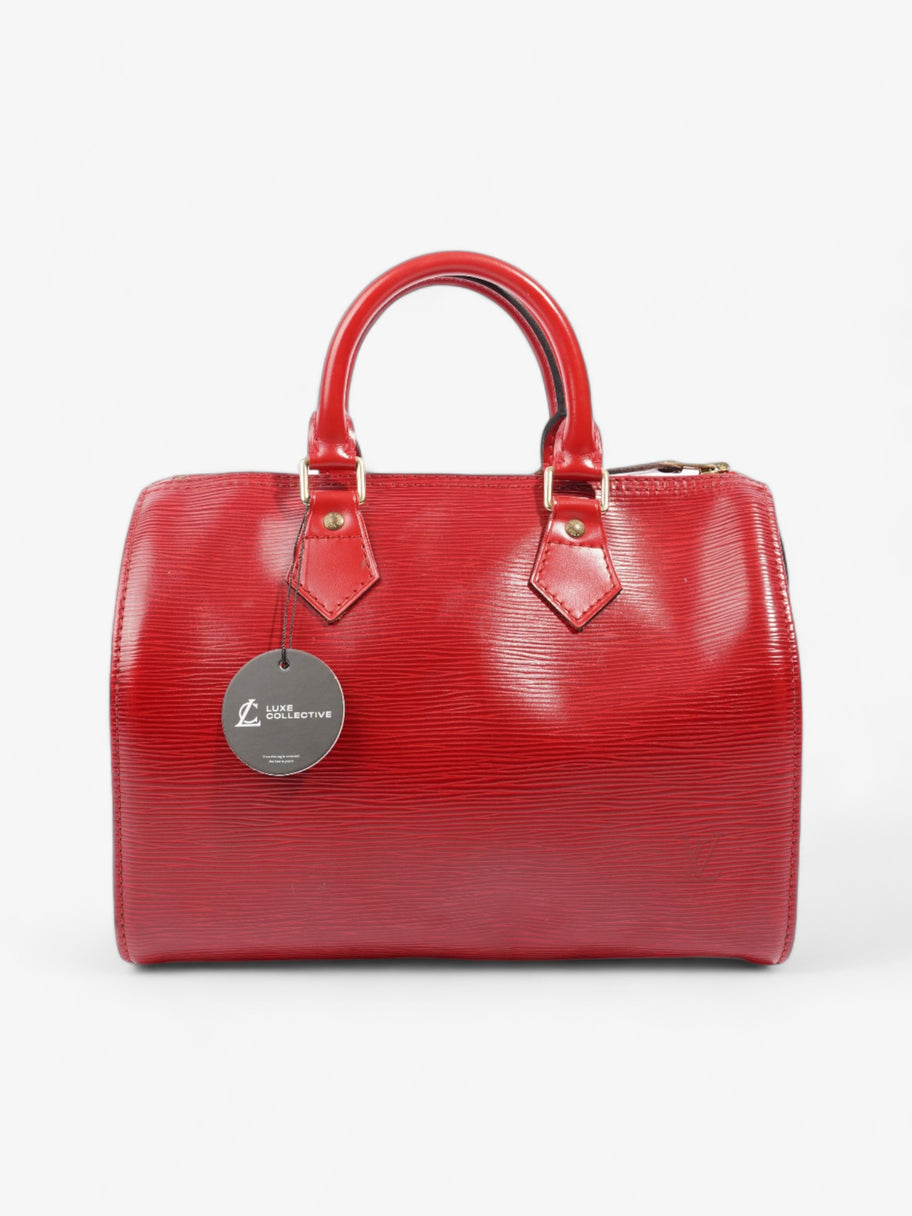Louis Vuitton Speedy Red Epi Leather 25 Image 8