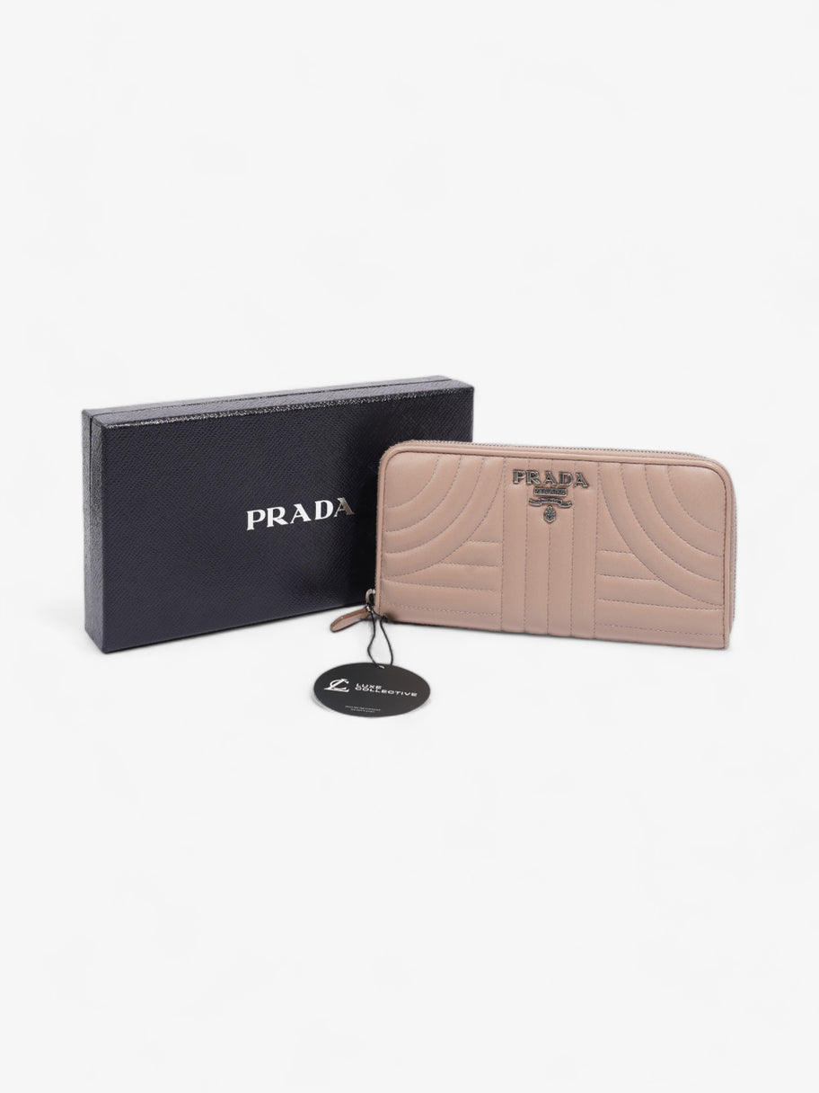 Prada Nappa Leather Zip Round Wallet Nude Nappa Leather Image 10