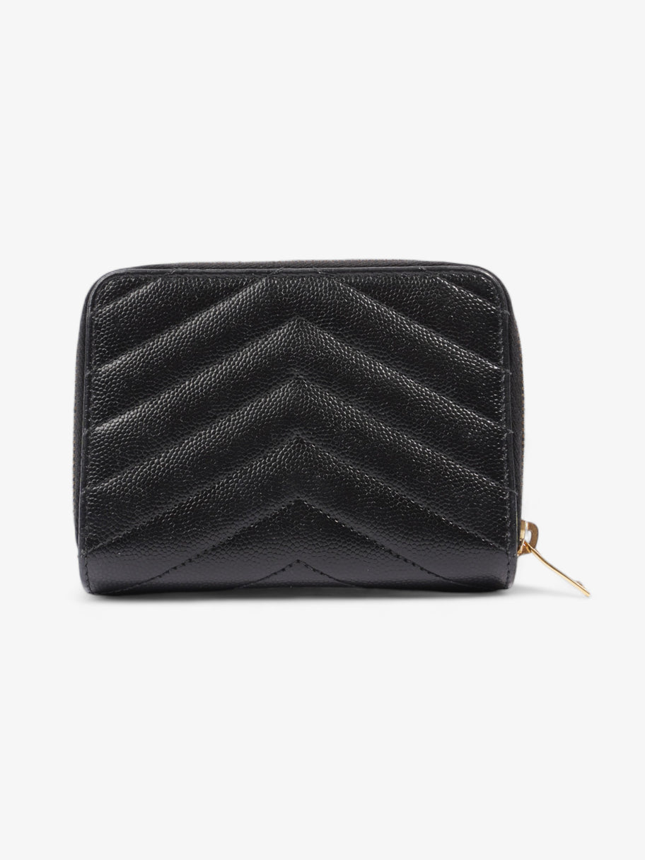 Saint Laurent Compact Zip Wallet Black Grained Leather Image 2
