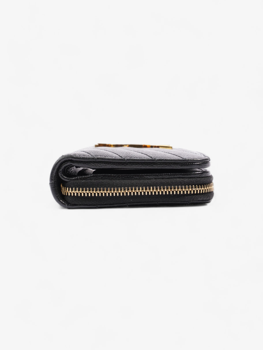 Saint Laurent Compact Zip Wallet Black Grained Leather Image 4