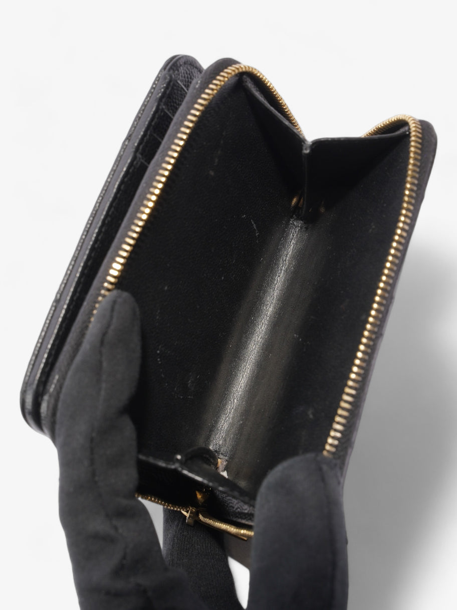 Saint Laurent Compact Zip Wallet Black Grained Leather Image 6