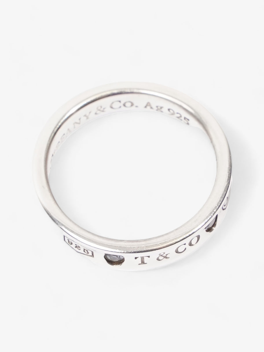 Tiffany and Co 1837 Narrow Ring with Sapphires Silver Silver Sterling M (Circumference - 51.9mm) Image 2