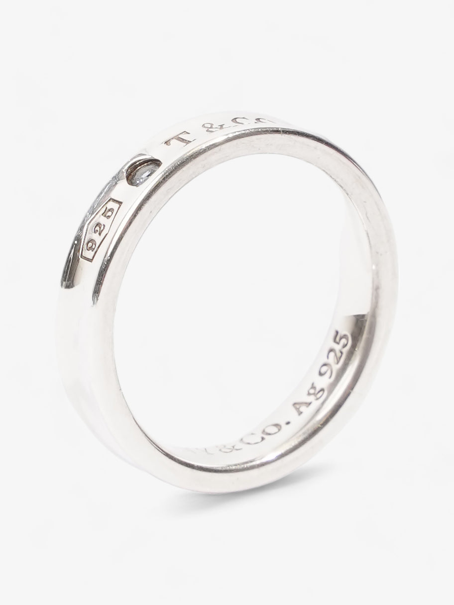 Tiffany and Co 1837 Narrow Ring with Sapphires Silver Silver Sterling M (Circumference - 51.9mm) Image 5