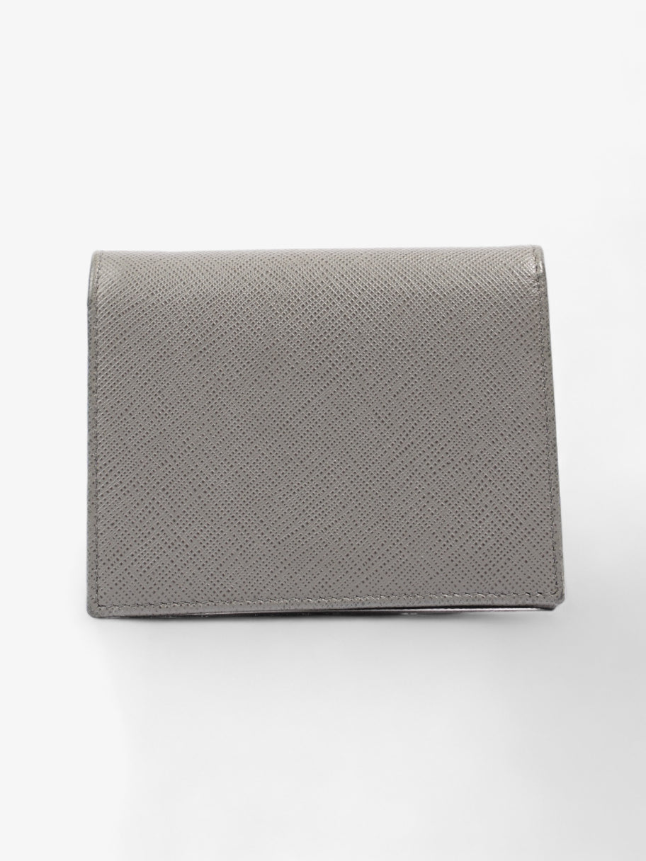 Prada Wallet Grey Saffiano Leather Image 2