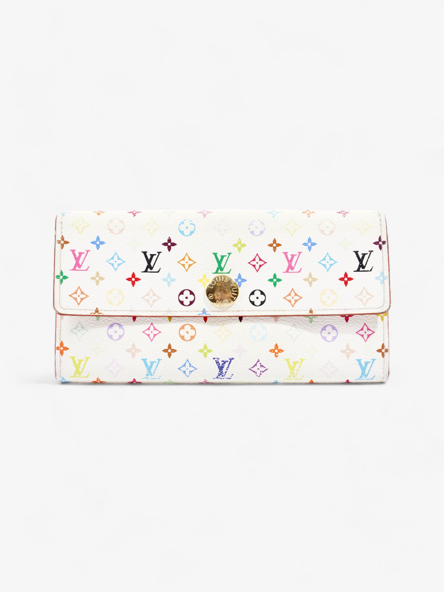 Louis Vuitton Sarah Wallet White / Multicolour Coated Canvas Image 1