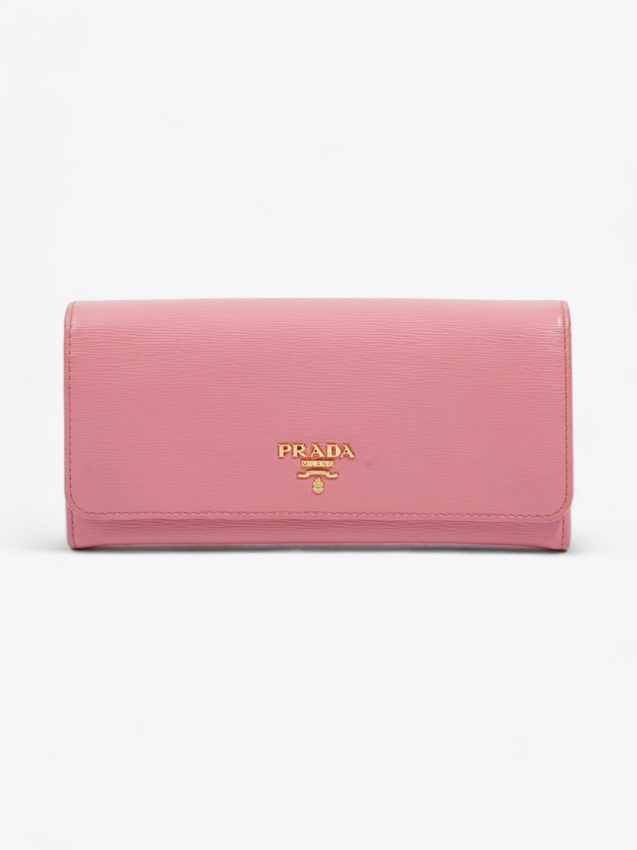 Prada Long Wallet Pink Leather Image 1