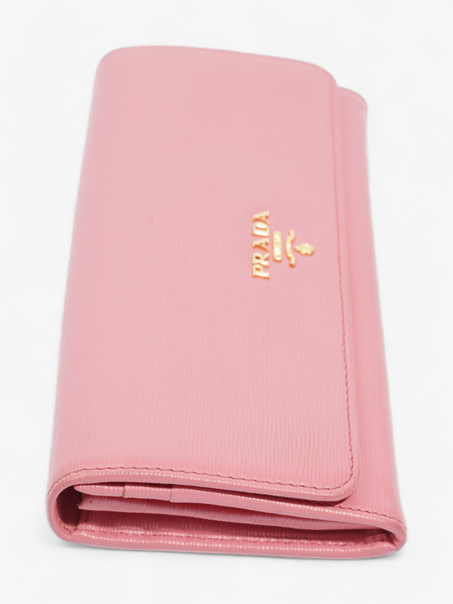 Prada Long Wallet Pink Leather Image 4