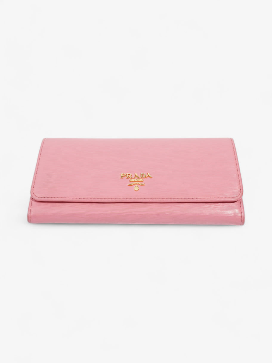 Prada Long Wallet Pink Leather Image 5