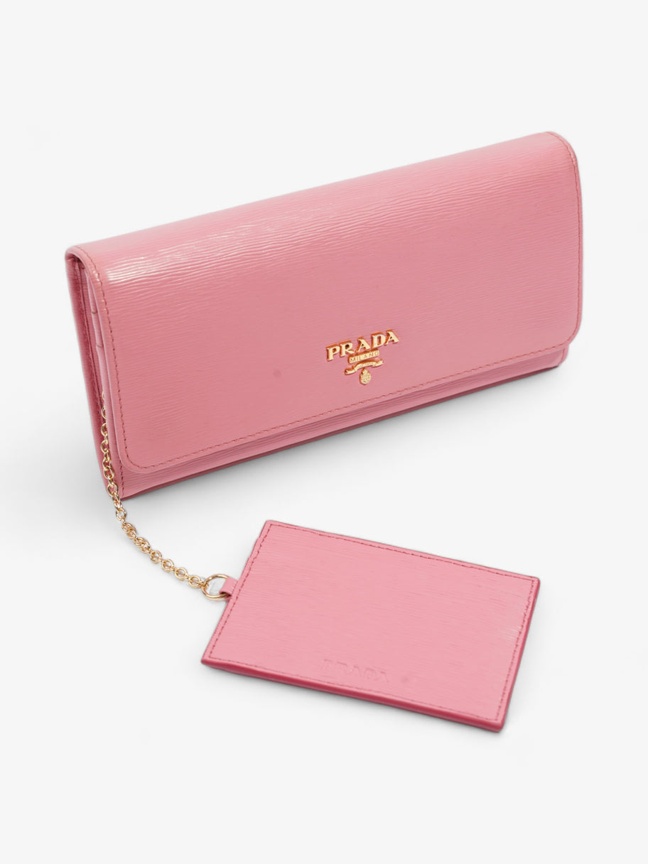 Prada Long Wallet Pink Leather Image 7