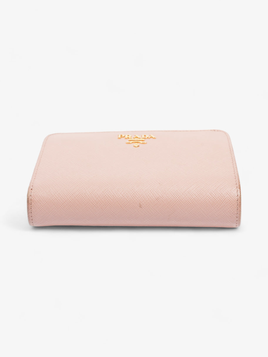 Prada Compact Wallet Pink Saffiano Leather Image 5