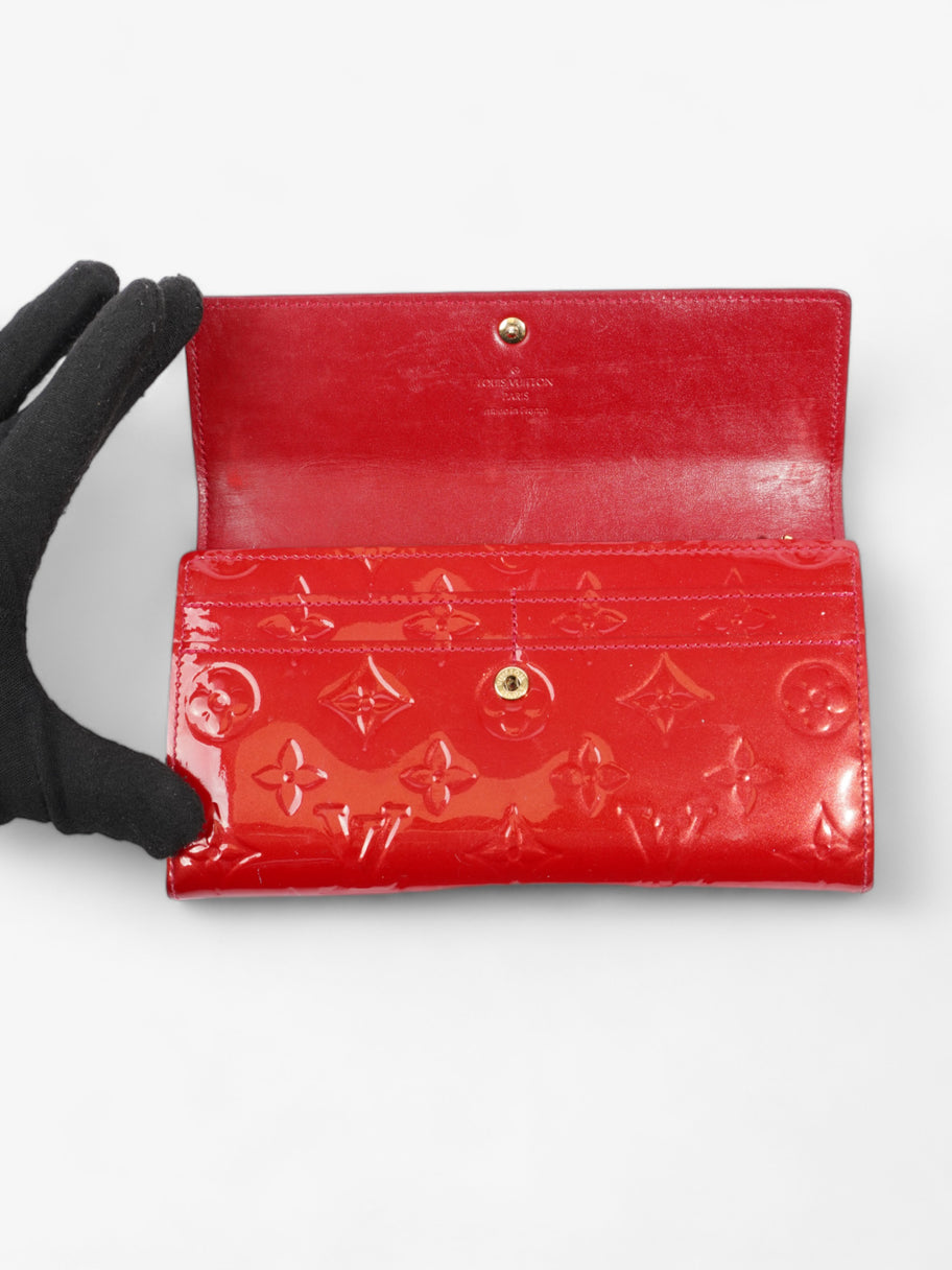 Louis Vuitton Sarah Wallet Red Vernis Leather Image 5