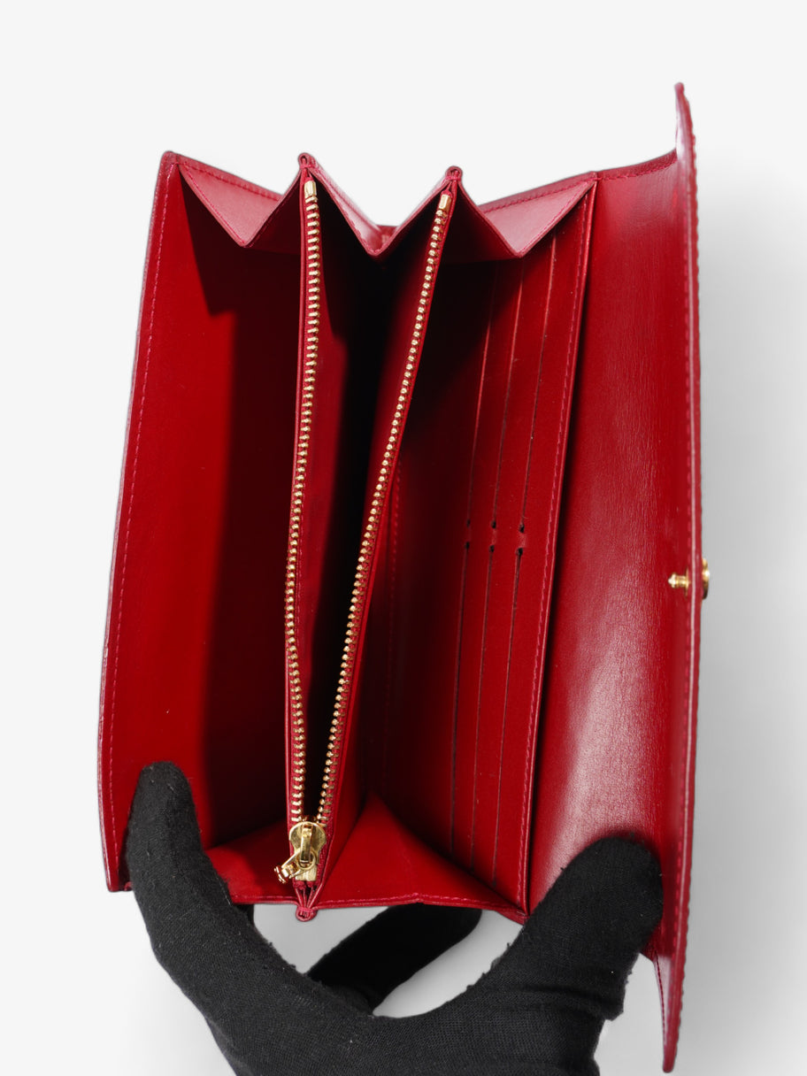 Louis Vuitton Sarah Wallet Red Vernis Leather Image 6