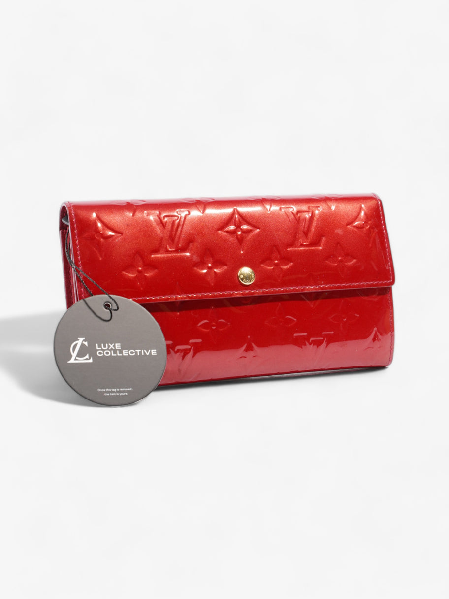 Louis Vuitton Sarah Wallet Red Vernis Leather Image 7