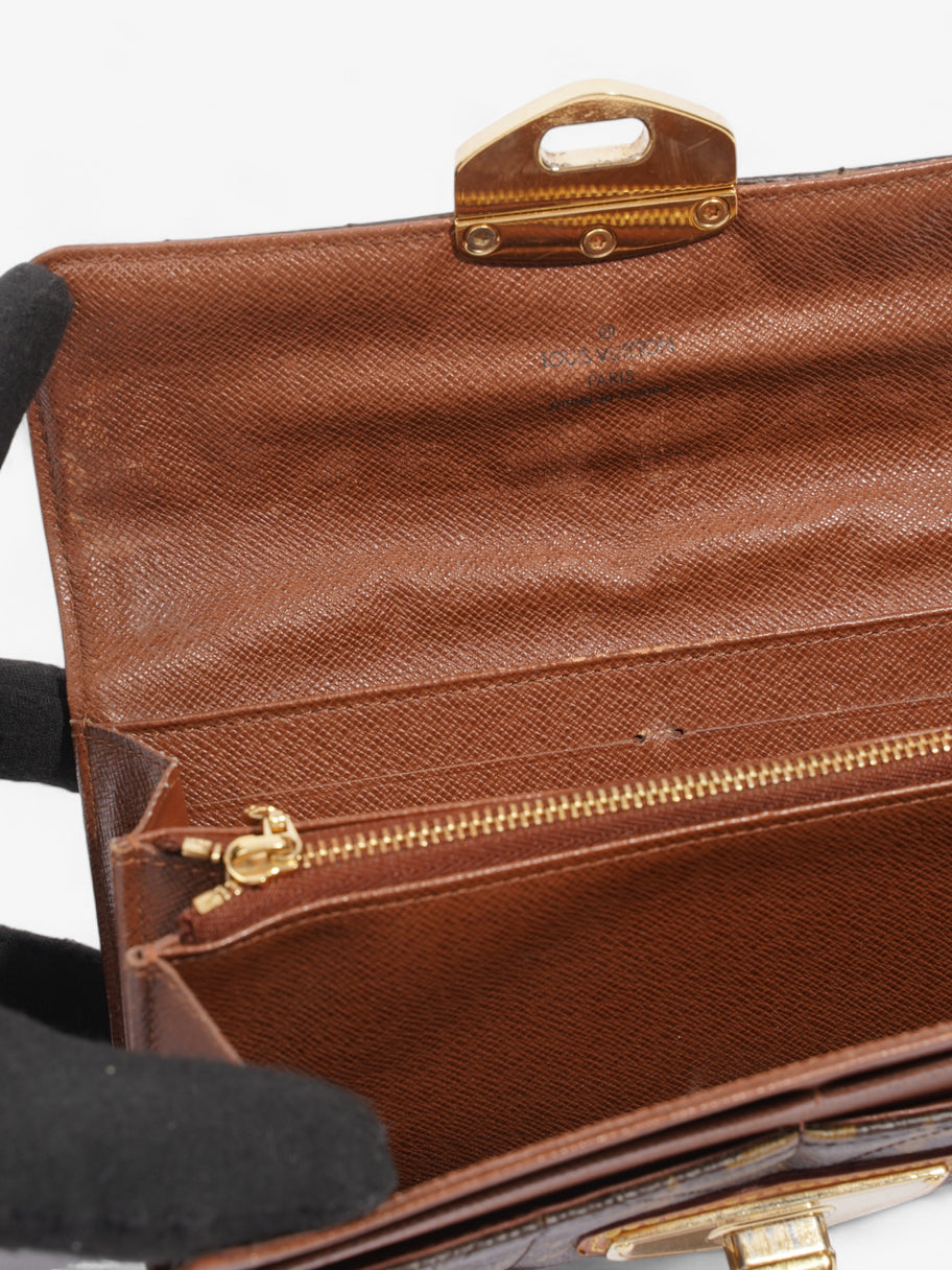 Louis Vuitton Portefeuille Sarah Long Wallet Monogram Coated Canvas Image 8