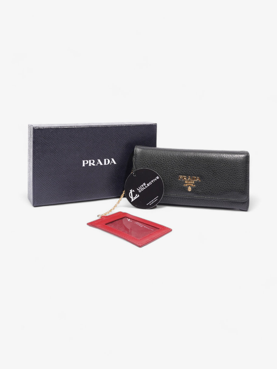 Prada Long Wallet Black Saffiano Leather Image 10